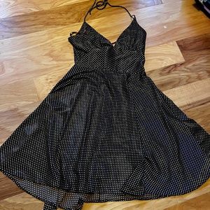 silk polkadot dress